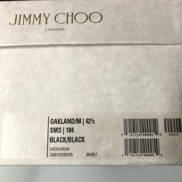 Jimmy Choo Black Slip-On Mens Sneakers Size 9.5 - Picture 9 of 9